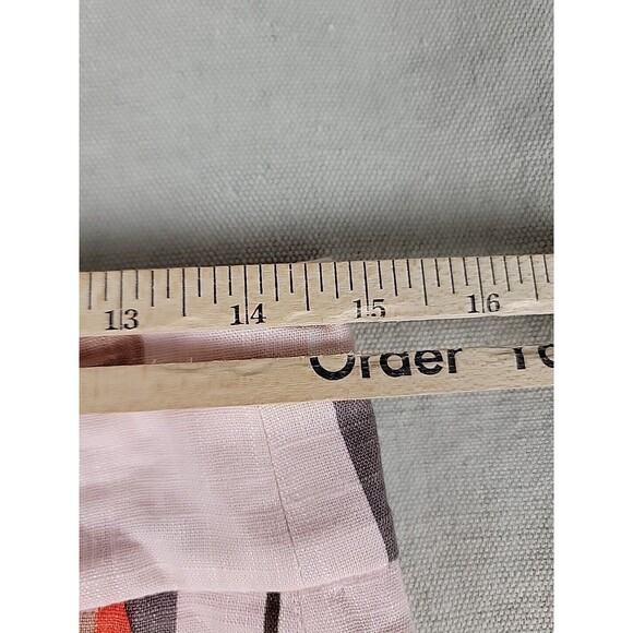 Anne Taylor Skirt 6 Petite Pencil Knee Pink Zip Preppy Office Linen Blend Modern - Picture 5 of 16